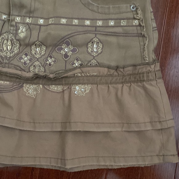 Da-Nang Taupe Embellished Mini Skirt - Picture 9 of 16